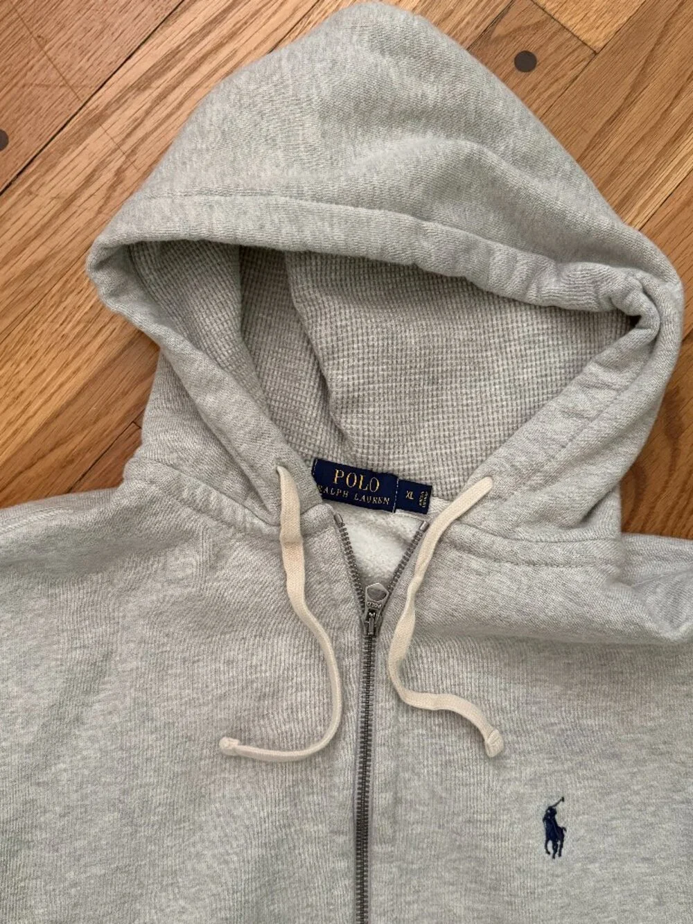 Polo Ralph Lauren Heavyweight Full Zip Hoodie Gray Pony Logo XL